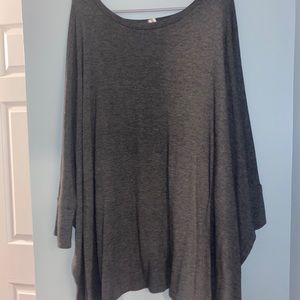 Grey poncho style top